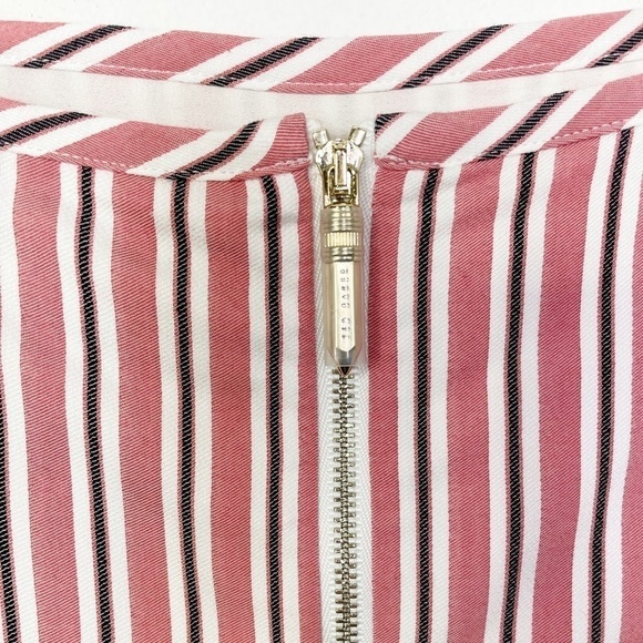 Ted Baker Coryn Striped Asymmetrical Ruffle Hem Skirt Pink NWT - Picture 6 of 16